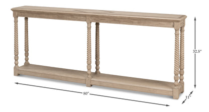Sierra Equestrian Console Table Barn Grey