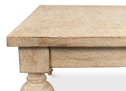 Jocelyn Turned Leg Craftsmanship Coffee Table