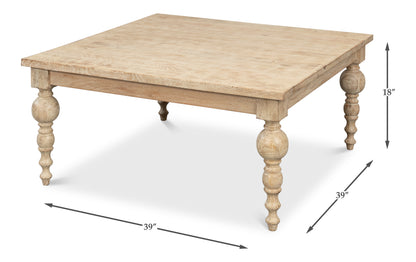 Jocelyn Turned Leg Craftsmanship Coffee Table
