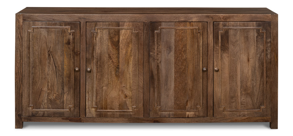 Benedict Brown Wood Sideboard Credenza