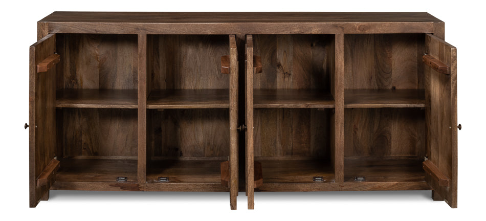 Benedict Brown Wood Sideboard Credenza