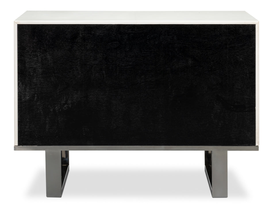 Bronzini Credenza Small Embossed White