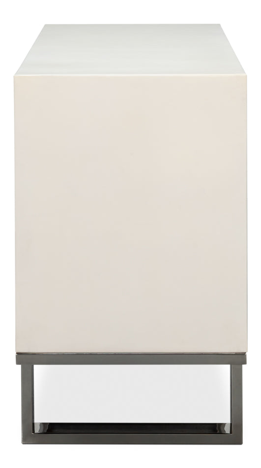 Bronzini Credenza Small Embossed White
