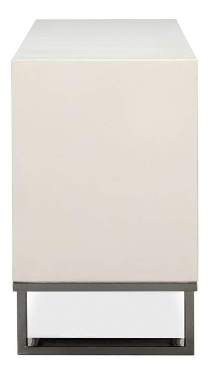 Bronzini Credenza Small Embossed White