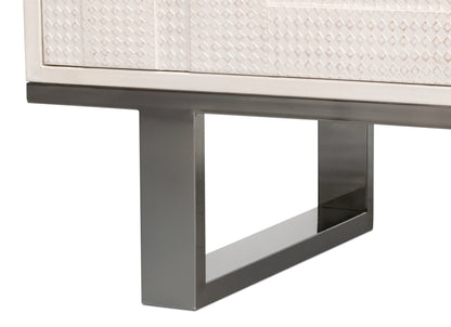 Bronzini Credenza Small Embossed White