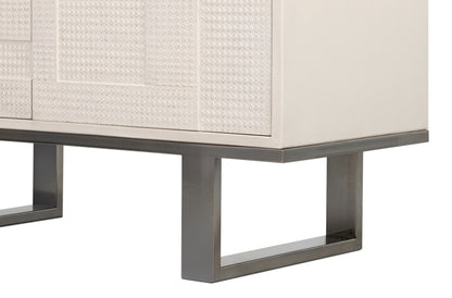 Bronzini Credenza Small Embossed White