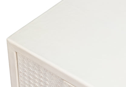 Bronzini Credenza Small Embossed White