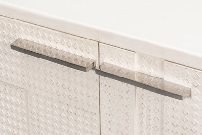Bronzini Credenza Small Embossed White