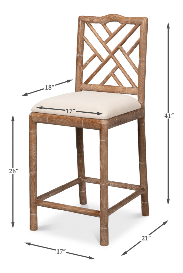 Brighton Counter Stool White Wash