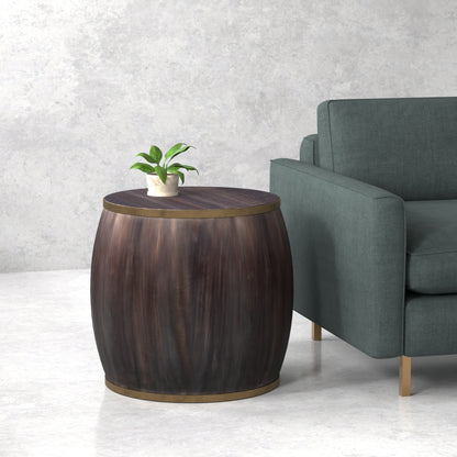 DETAILS SIDE TABLE, ACACIA WOOD