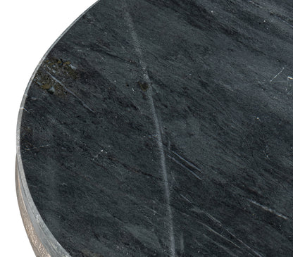 DERRICK IRON END TABLE WITH MARBLE TOP