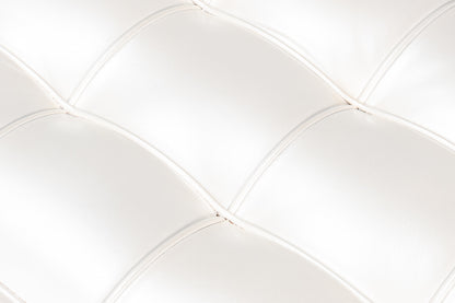 CATALUNYA LONG BENCH, WHITE PEARL LEATHER