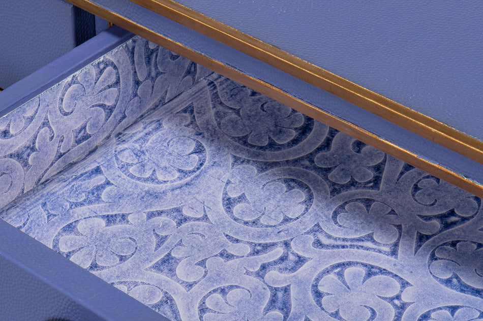 Gabriella Shagreen Desk/Table - Marlin Blu