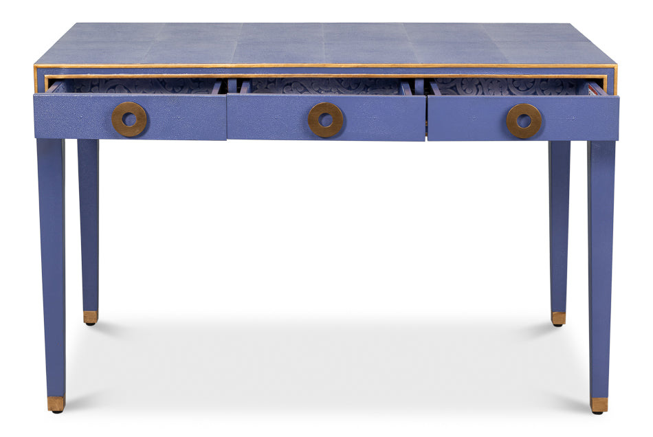 Gabriella Shagreen Desk/Table - Marlin Blu