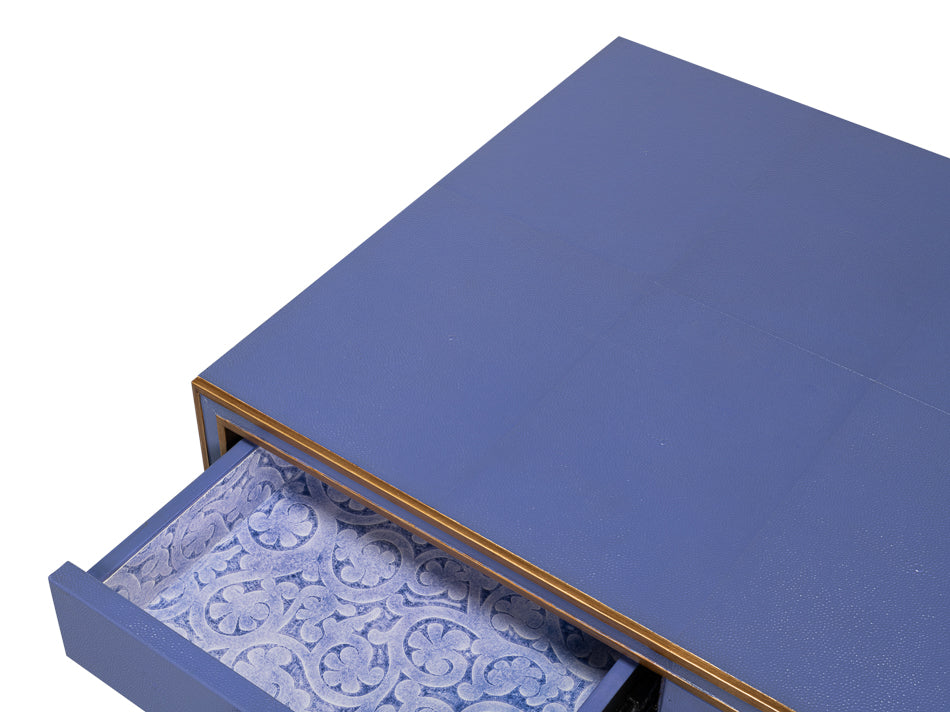 Gabriella Shagreen Desk/Table - Marlin Blu