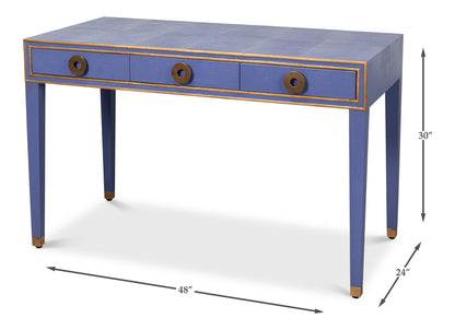 Gabriella Shagreen Desk/Table - Marlin Blu
