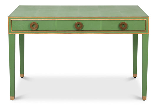 GABRIELLA SHAGREEN DESK/TABLE - WATERCRESS