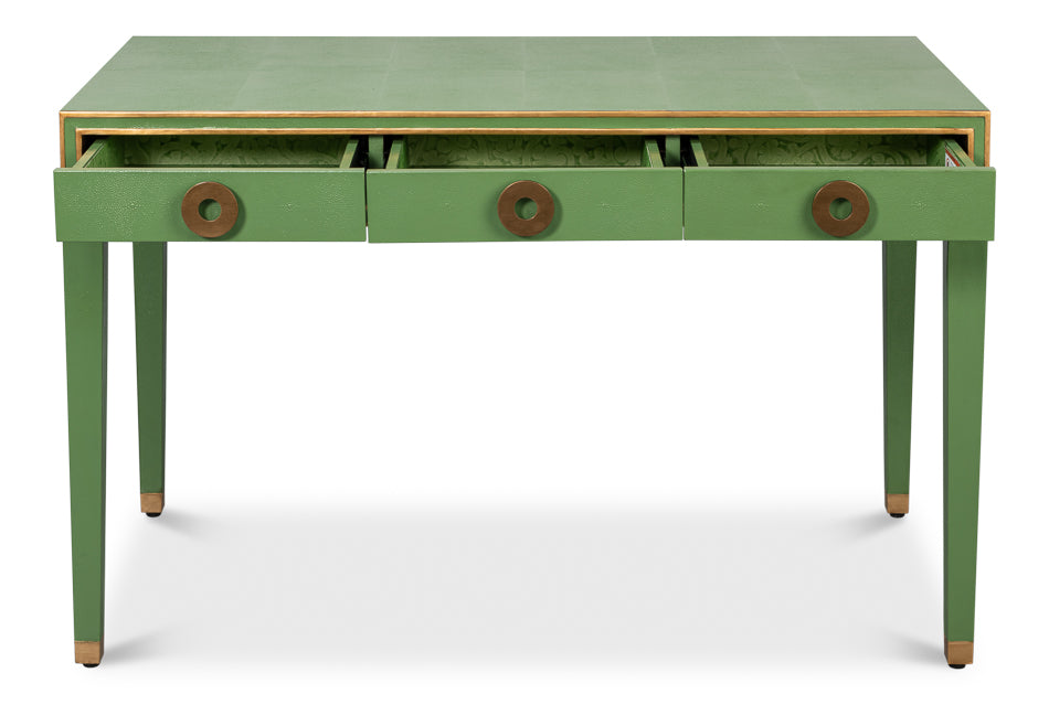 Gabriella Shagreen Desk/Table - Watercress