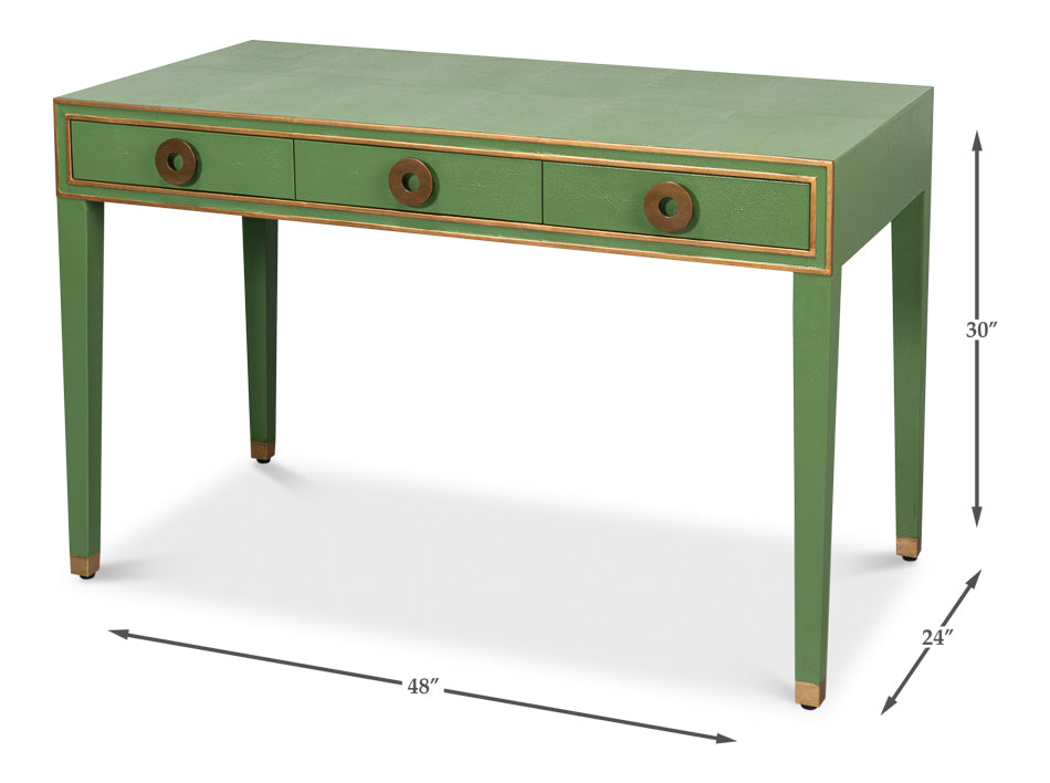 Gabriella Shagreen Desk/Table - Watercress