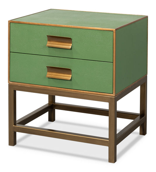GIDEON SHAGREEN SIDE TABLE - WATERCRESS