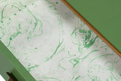 Gideon Shagreen Square Coffee Table - Watercress