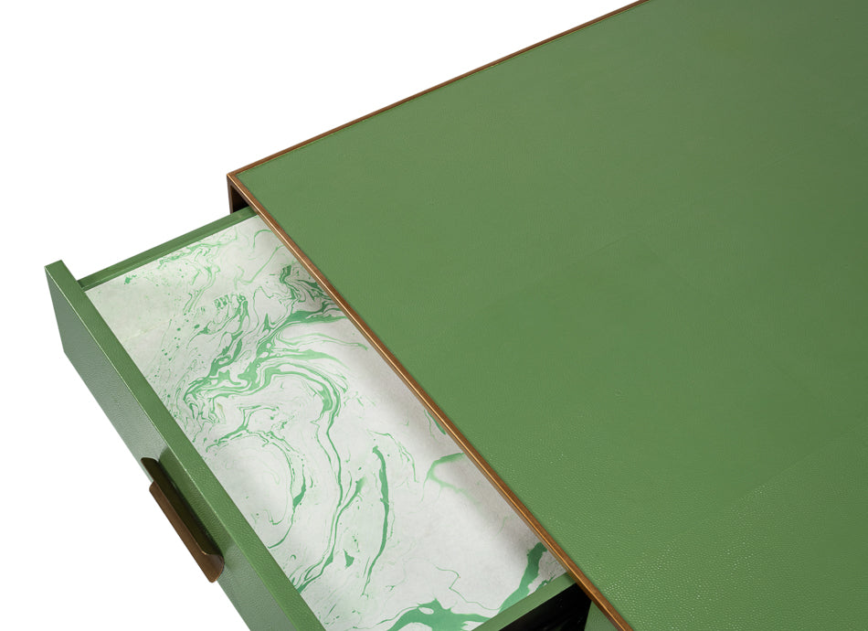 Gideon Shagreen Square Coffee Table - Watercress
