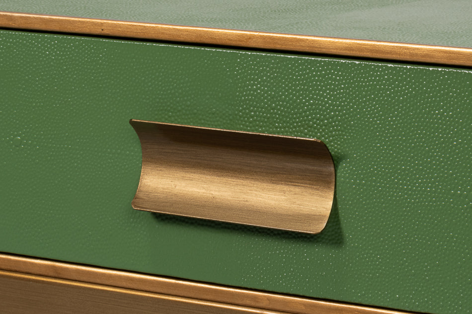 Gideon Shagreen Square Coffee Table - Watercress