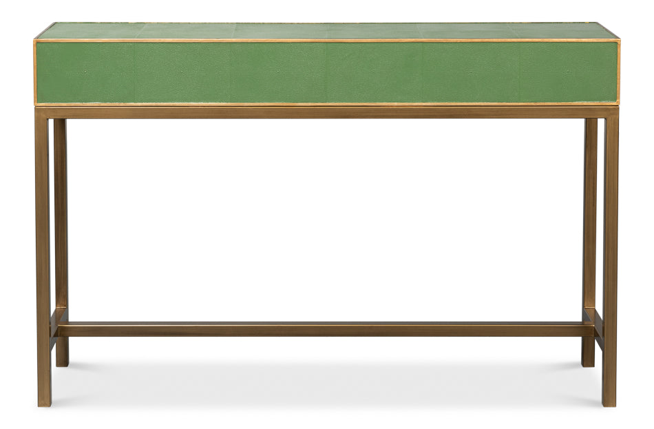 Gideon Shagreen Console - Watercress