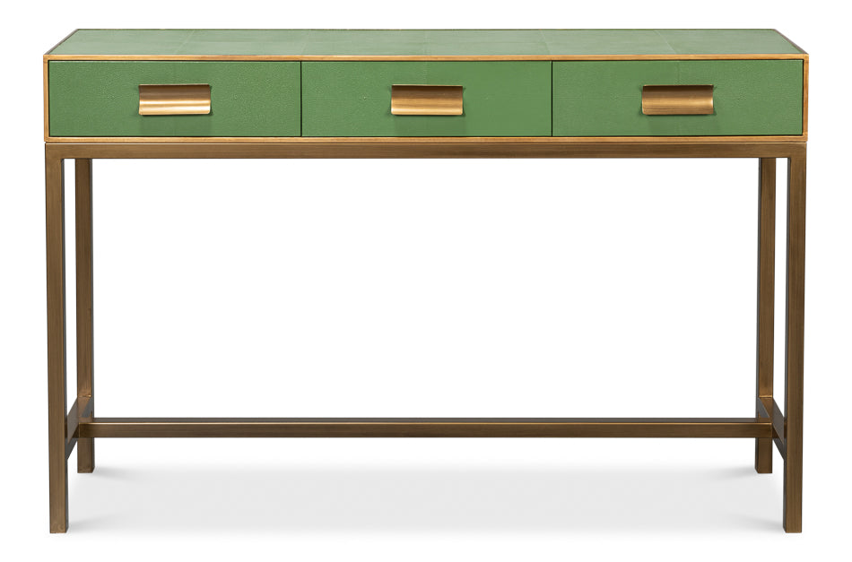 Gideon Shagreen Console - Watercress