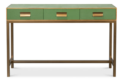 Gideon Shagreen Console - Watercress
