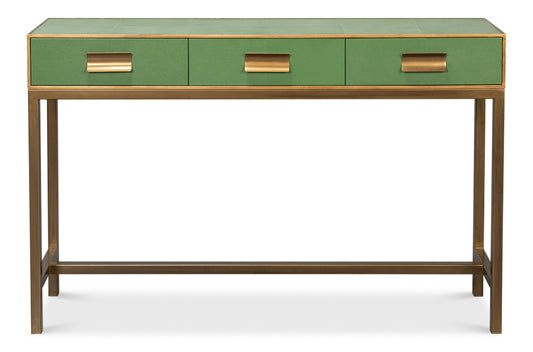 Gideon Shagreen Console - Watercress
