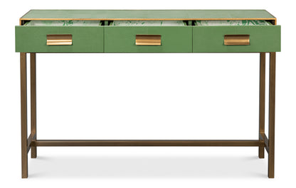 Gideon Shagreen Console - Watercress
