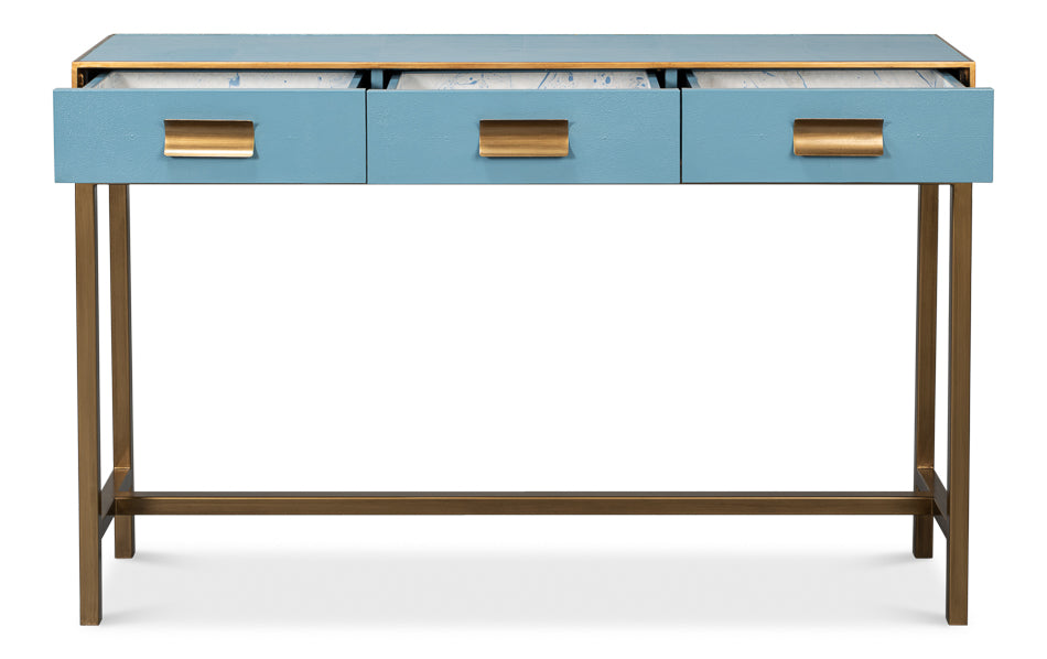 GIDEON SHAGREEN CONSOLE - CHAMBRAY BLUE