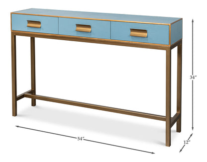 GIDEON SHAGREEN CONSOLE - CHAMBRAY BLUE
