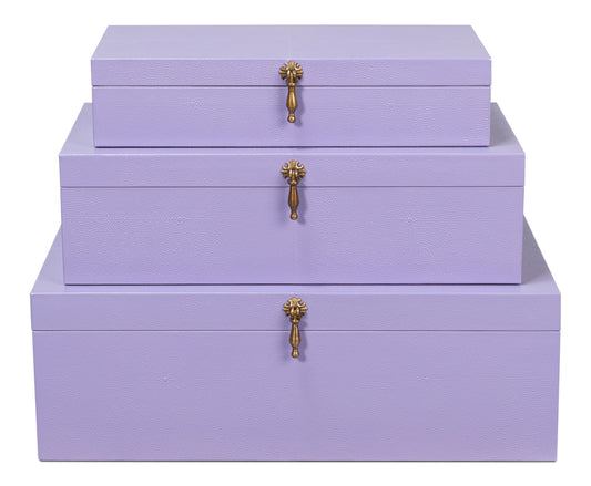 COSMOS NESTING BOXES, SET OF 3, LILAC