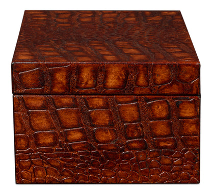 Candece Leather Box Tan Set Of 3