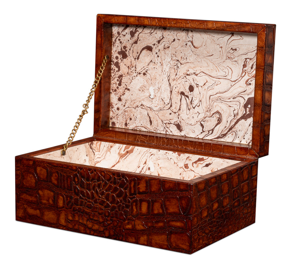 Candece Leather Box Tan Set Of 3