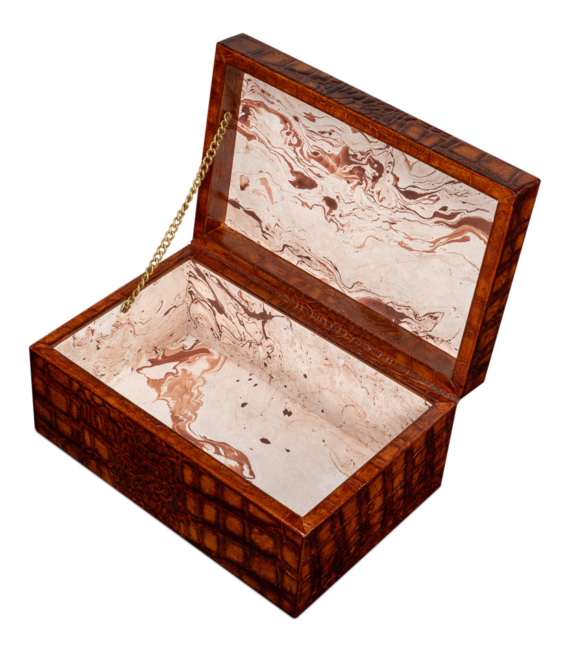 Candece Leather Box Tan Set Of 3