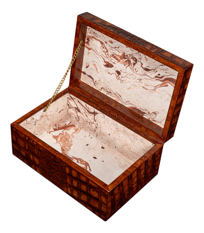 Candece Leather Box Tan Set Of 3