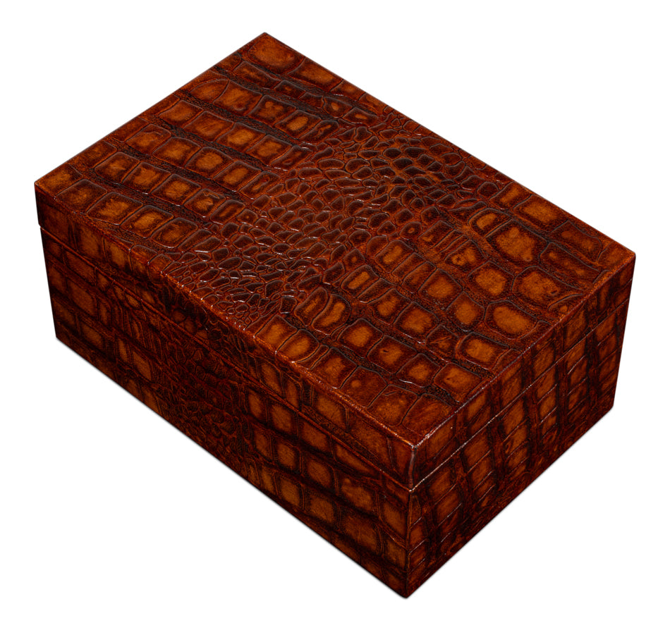 Candece Leather Box Tan Set Of 3
