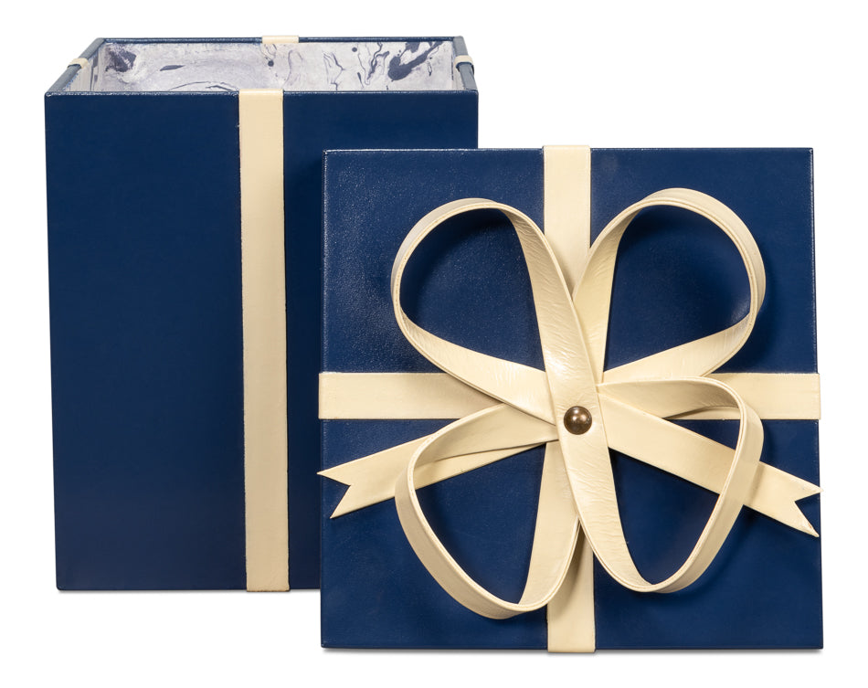 Ferrell Leather Holiday Boxes S/3 Navy