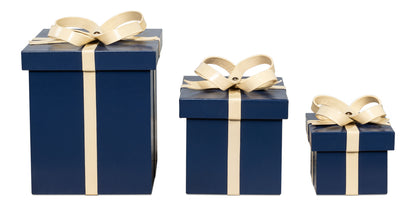 Ferrell Leather Holiday Boxes S/3 Navy