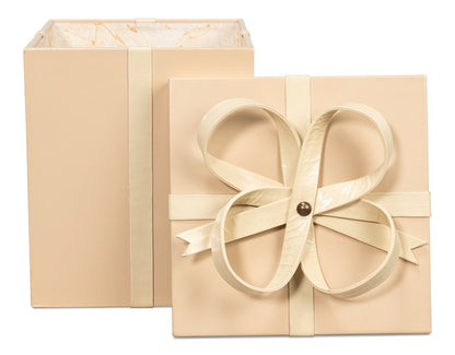 Ferrell Leather Holiday Boxes S/3 Taupe