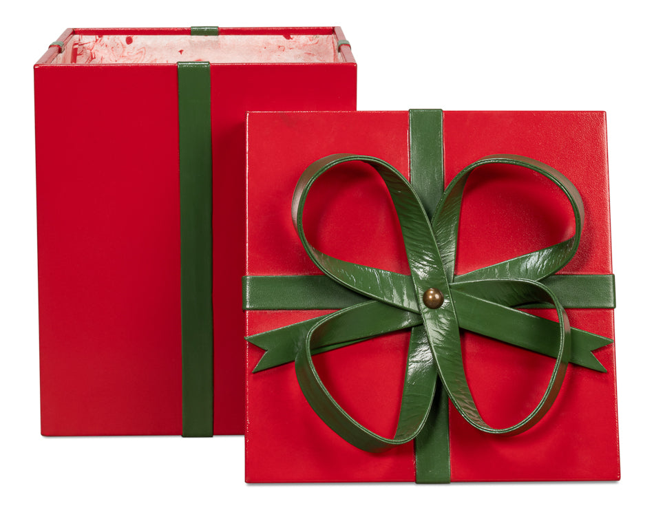 Ferrell Leather Holiday Boxes S/3 Red