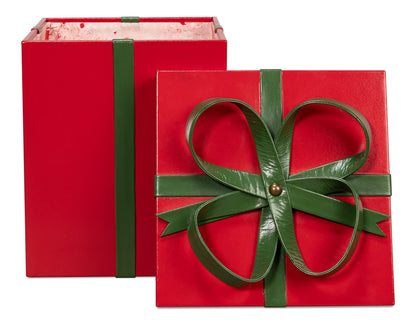 Ferrell Leather Holiday Boxes S/3 Red