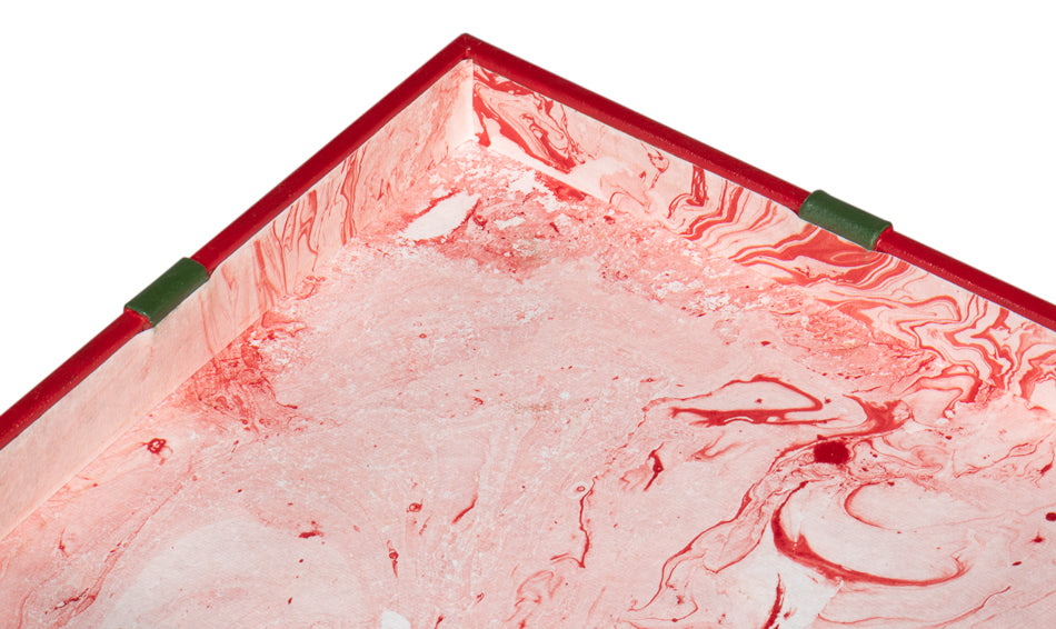 Ferrell Leather Holiday Boxes S/3 Red