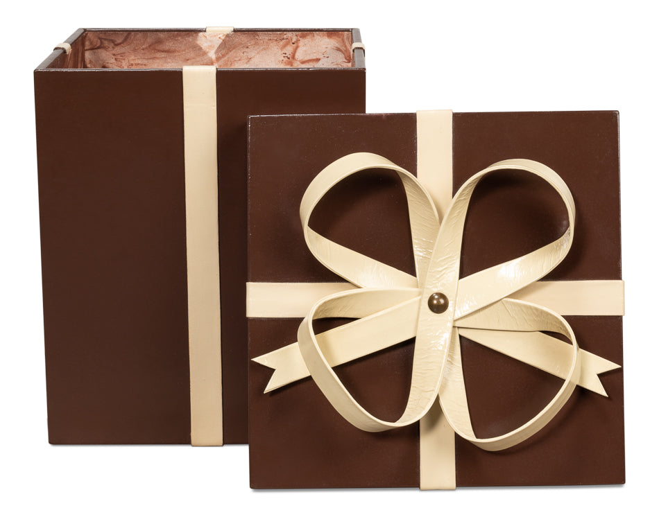 Ferrell Leather Holiday Boxes S/3 Choco