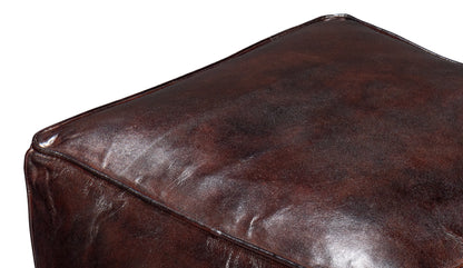 Sunday Afternoon Leather Cube,Dark Brown