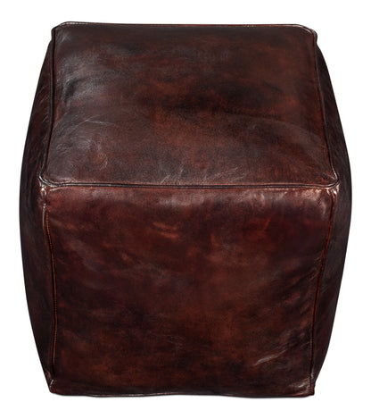 Sunday Afternoon Leather Cube,Dark Brown
