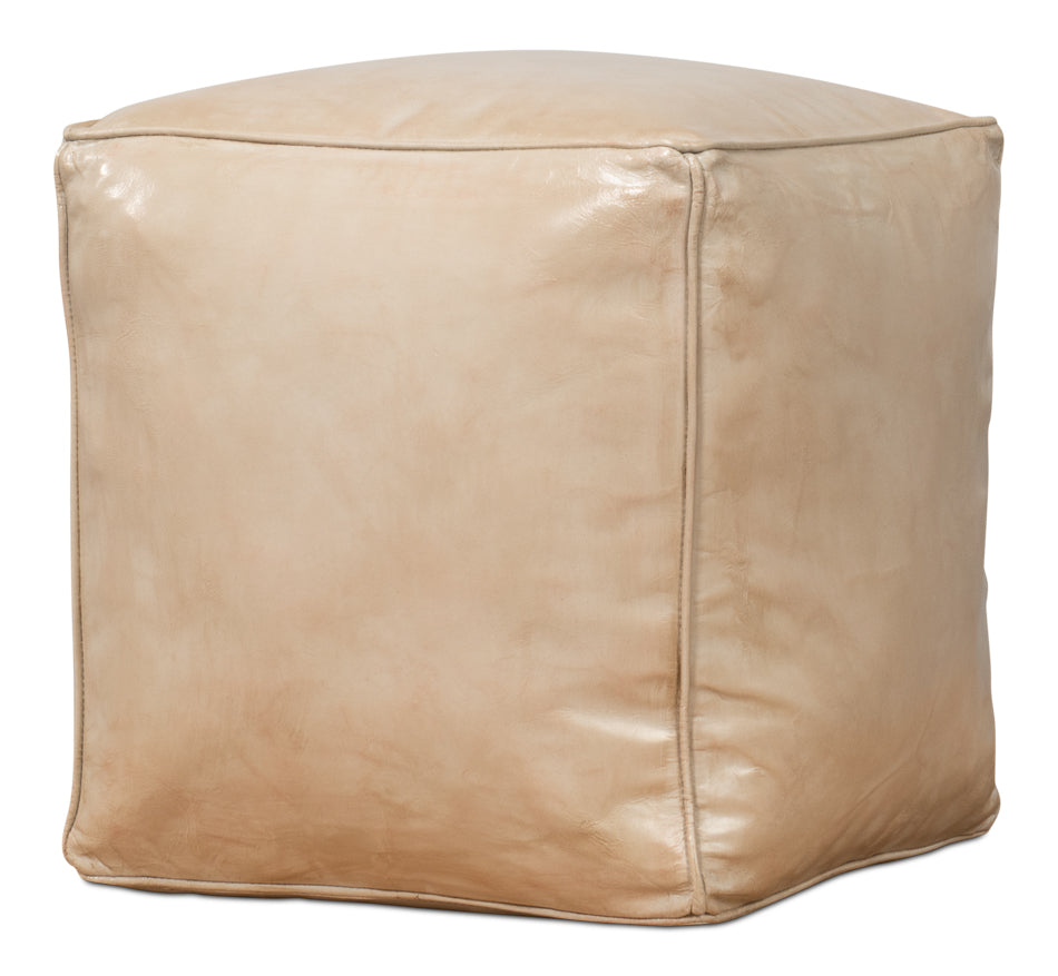 Sunday Afternoon Leather Cube, Taupe